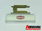 Renz Namensschild mit Feder, 65 x 22mm, für Einbau in Türen, Renz Nummer 97-9-00302